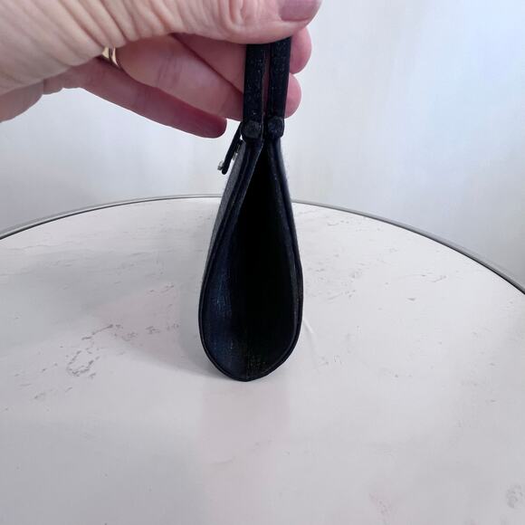 JESSICA MC CLINTOCK VINTAGE EVENING COCKTAIL BAG  NAVY BLUE RHINESTONES HANDLE - Picture 6 of 13